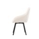 VENTURE DESIGN Rosie spisebordstol, m. armlener - beige stoff og sort stl