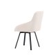 VENTURE DESIGN Rosie spisebordstol, m. armlener - beige stoff og sort stl
