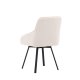 VENTURE DESIGN Rosie spisebordstol, m. armlener - beige stoff og sort stl