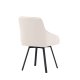 VENTURE DESIGN Rosie spisebordstol, m. armlener - beige stoff og sort stl