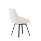 VENTURE DESIGN Rosie spisebordstol, m. armlener - beige stoff og sort stl