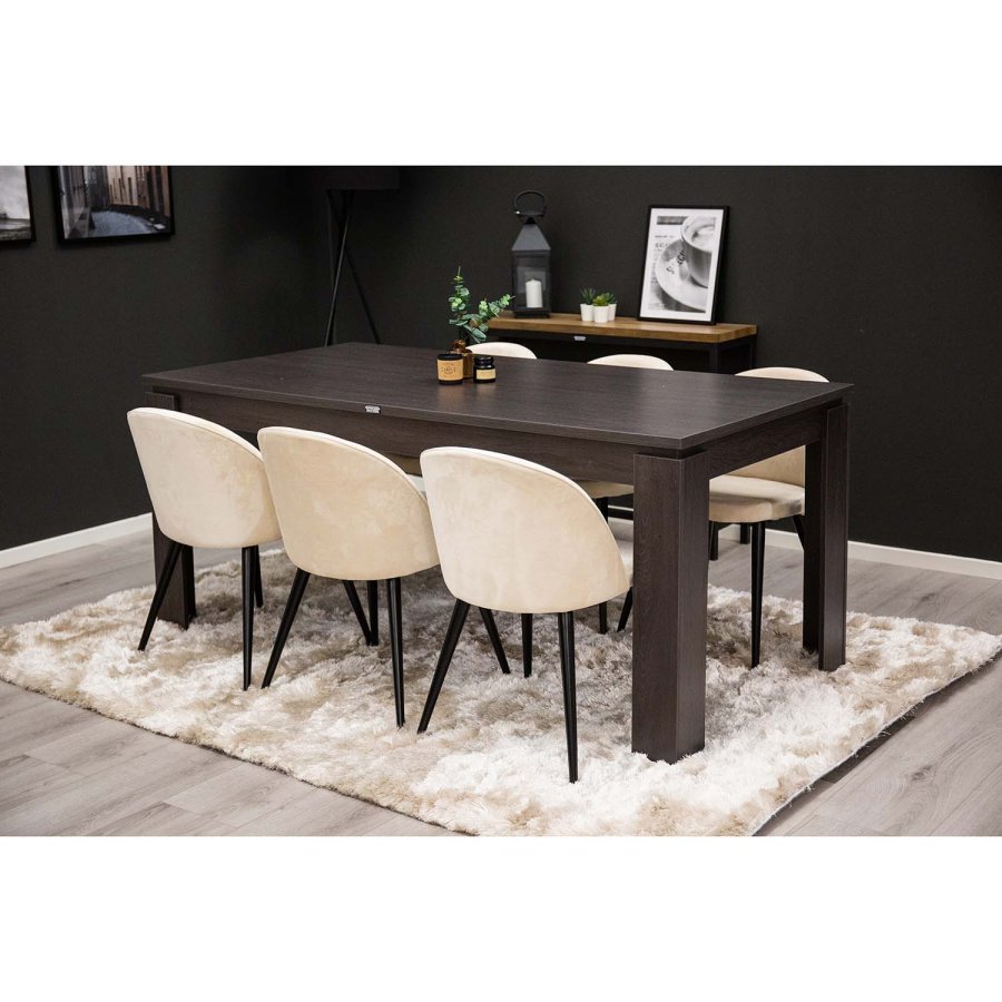 VENTURE DESIGN Shiva Shaggy teppe - champagne polyester og bomull (170x240)