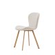 VENTURE DESIGN Lilja spisestuestol - beige stoff og stl med eikelook