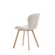 VENTURE DESIGN Lilja spisestuestol - beige stoff og stl med eikelook