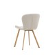 VENTURE DESIGN Lilja spisestuestol - beige stoff og stl med eikelook