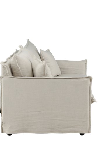 VENTURE DESIGN Nova 3-seters sofa - beige stoff og plast