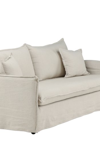 VENTURE DESIGN Nova 3-seters sofa - beige stoff og plast