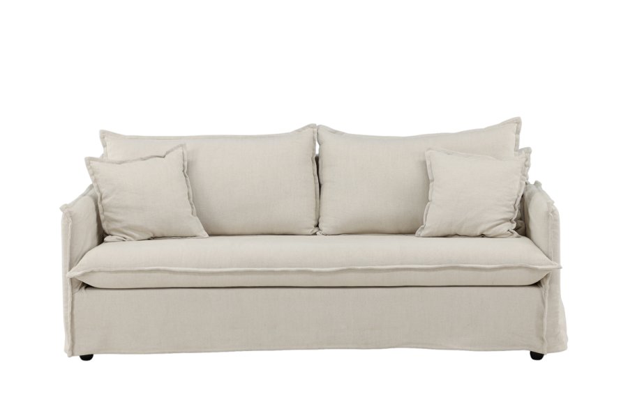 VENTURE DESIGN Nova 3-seters sofa - beige stoff og plast