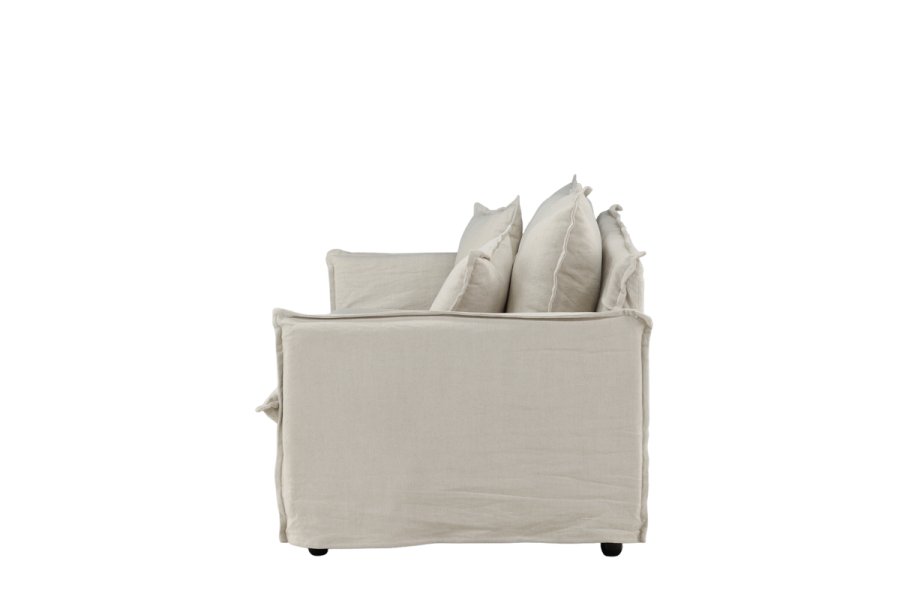 VENTURE DESIGN Nova 3-seters sofa - beige stoff og plast