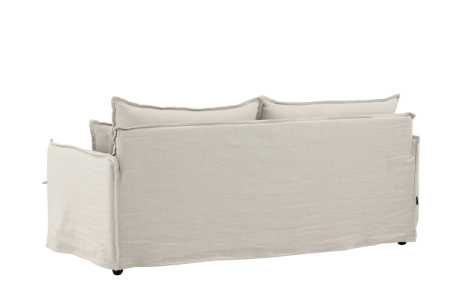 VENTURE DESIGN Nova 3-seters sofa - beige stoff og plast