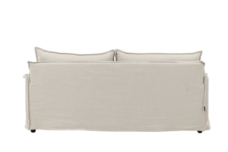 VENTURE DESIGN Nova 3-seters sofa - beige stoff og plast