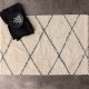 VENTURE DESIGN Thelma Rug Thelma Cotton - 50*80- -Rektangulr-Hvit/Sort