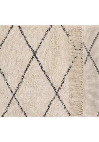 VENTURE DESIGN Thelma Rug Thelma Cotton - 50*80- -Rektangulr-Hvit/Sort