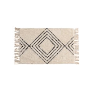 VENTURE DESIGN Love Carpet Love Cotton - 50*80- -Rektangulrt-Hvit/Sort