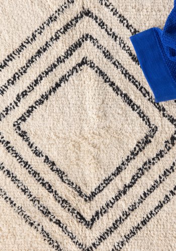 VENTURE DESIGN Love Carpet Love Cotton - 50*80- -Rektangulrt-Hvit/Sort