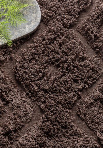 VENTURE DESIGN Hilma bademtte, rektangulr - brun bomuld (50x80)