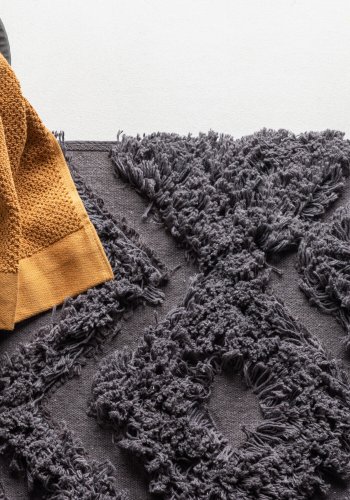 VENTURE DESIGN Hilma bademtte, rektangulr - mrkegr bomuld (50x80)