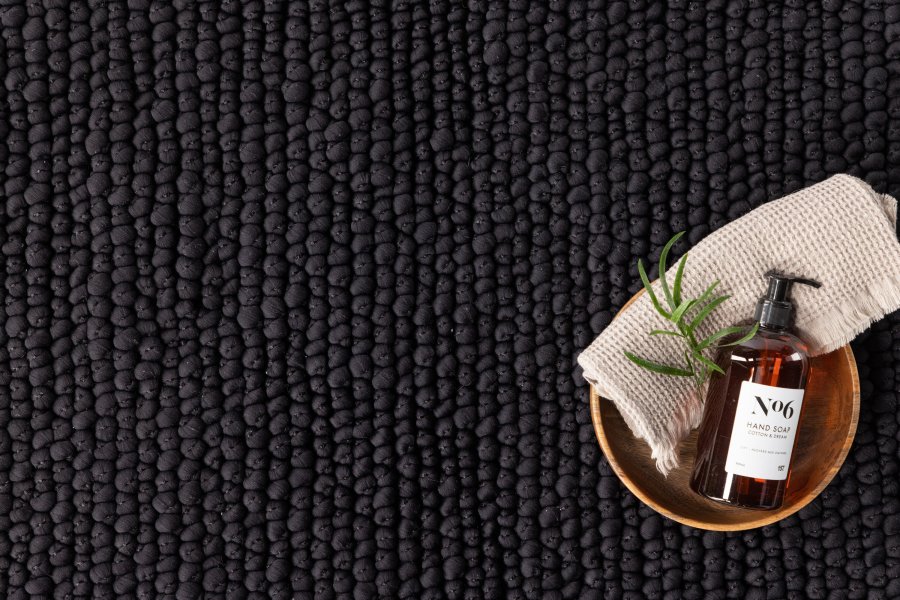 VENTURE DESIGN Wilmer Teppe Wilmer Polyester/Bomull - 50*80- -Rektangulrt-Sort