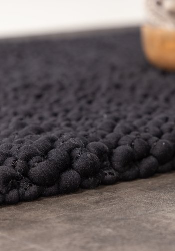 VENTURE DESIGN Wilmer Teppe Wilmer Polyester/Bomull - 50*80- -Rektangulrt-Sort