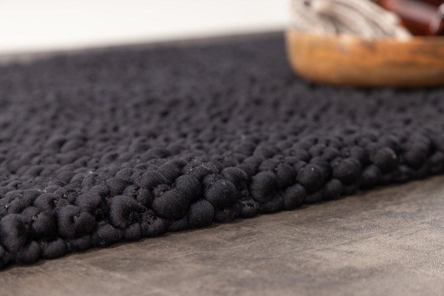VENTURE DESIGN Wilmer Teppe Wilmer Polyester/Bomull - 50*80- -Rektangulrt-Sort