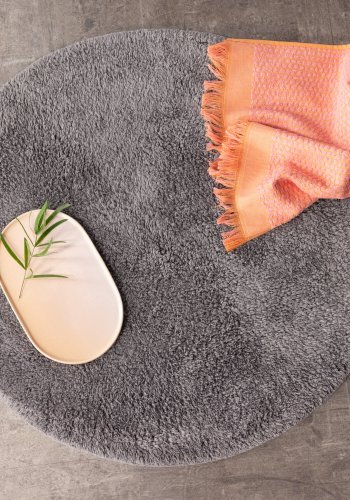 VENTURE DESIGN Ullteppe Ull Bomull - 60*60- -Rund-Mrkegr