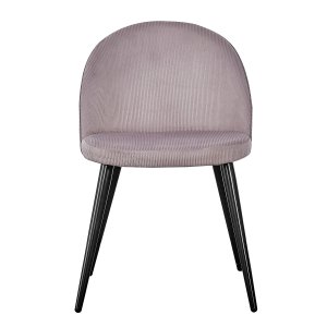 VENTURE DESIGN Velvet spisebordsstol, m. armln - gammelrosa velour og metal