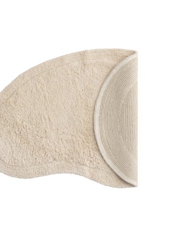 VENTURE DESIGN Elvis gulvtppe, oval - offwhite bomuld m. stofunderlag (60x85)