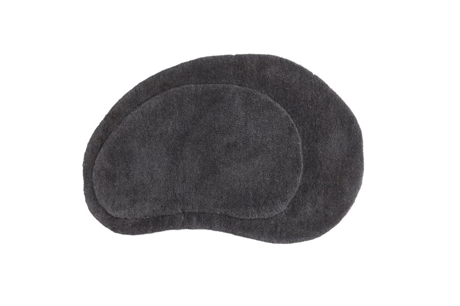 VENTURE DESIGN Sten Rug Sten Ullblanding m. stoffunderlag - 50*75- -Oval -Mrkegr