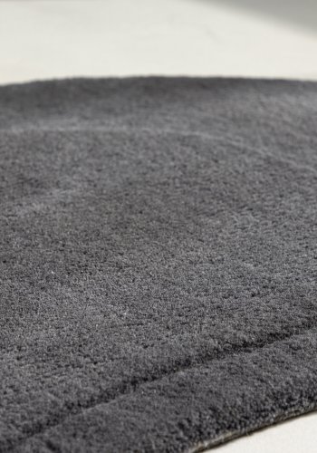 VENTURE DESIGN Sten Rug Sten Ullblanding m. stoffunderlag - 50*75- -Oval -Mrkegr