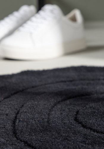 VENTURE DESIGN Nora Teppe Nora Ull - 50*80- -Halvmne-Sort