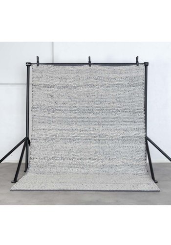 VENTURE DESIGN Ganga-Teppich – graue Wolle und Baumwolle (170 x 240)