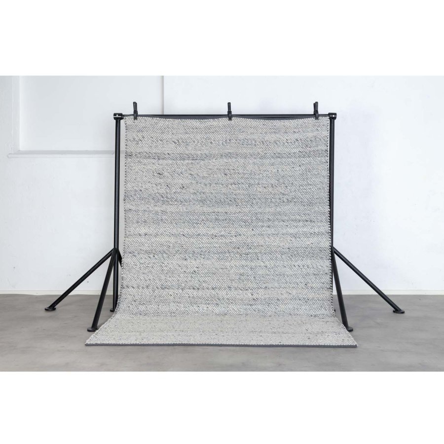 VENTURE DESIGN Ganga-Teppich – graue Wolle und Baumwolle (170 x 240)