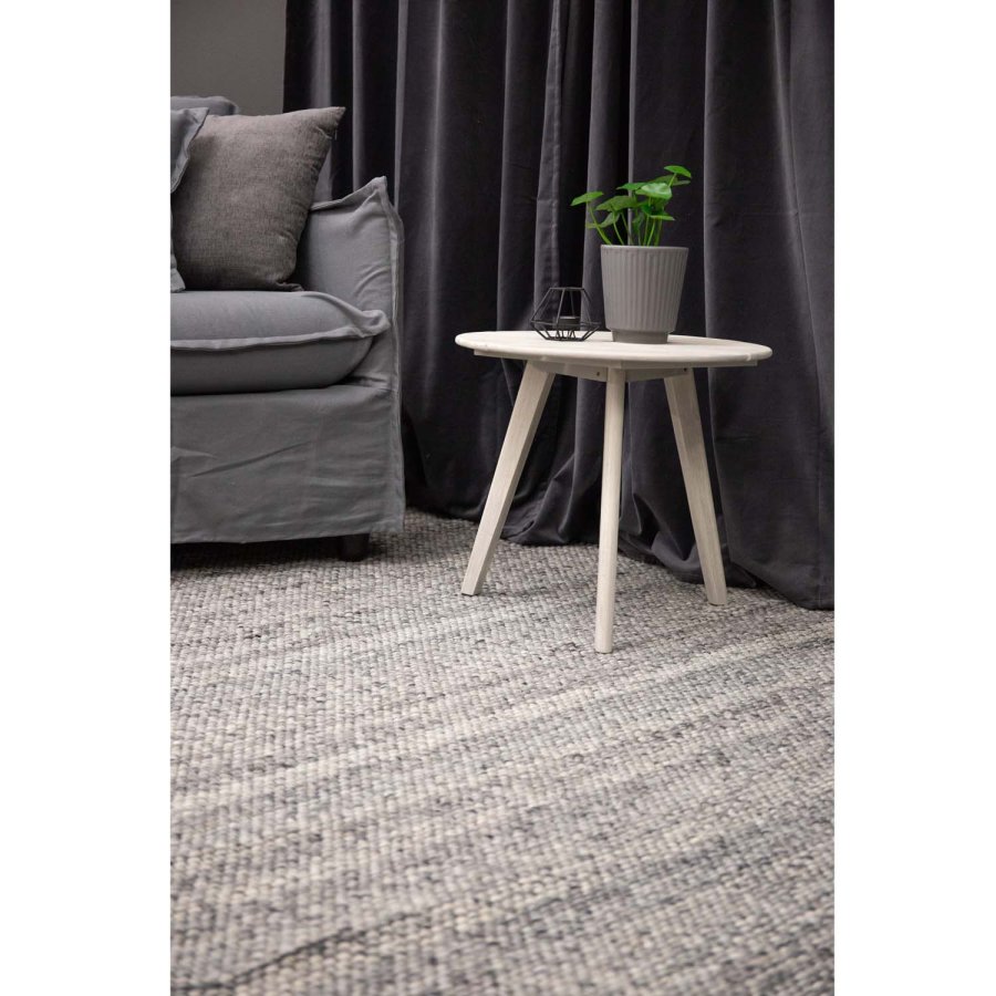 VENTURE DESIGN Ganga-Teppich – graue Wolle und Baumwolle (170 x 240)