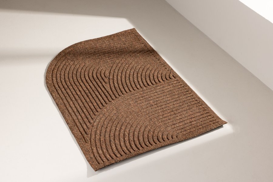 VENTURE DESIGN Valentino drmatte, rektangulr - natur/svart gummi/PP (60x90)