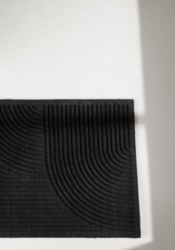 VENTURE DESIGN Valentino Teppe Valentino 50% Gummi 50% PP - 60*90- -Rektangulrt-Sort