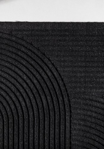 VENTURE DESIGN Valentino Teppe Valentino 50% Gummi 50% PP - 60*90- -Rektangulrt-Sort