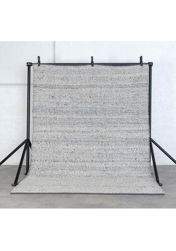 VENTURE DESIGN Ganga-Teppich – graue Wolle und Baumwolle (200 x 300)