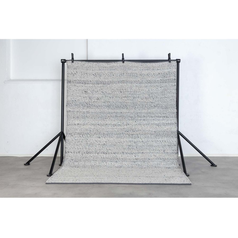 VENTURE DESIGN Ganga-Teppich – graue Wolle und Baumwolle (200 x 300)