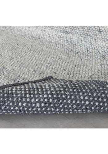 VENTURE DESIGN Ganga-Teppich – graue Wolle und Baumwolle (200 x 300)