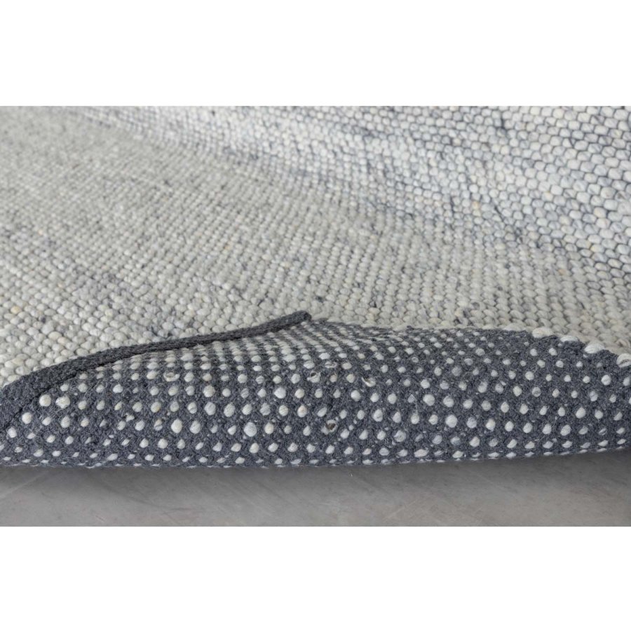 VENTURE DESIGN Ganga-Teppich – graue Wolle und Baumwolle (200 x 300)