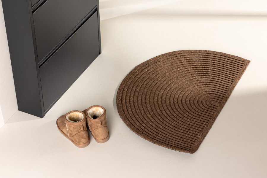 VENTURE DESIGN Teodor Teodor Teodor 50% Gummi 50% PP - 60*90- -Rektangulrt-Naturlig/Sort