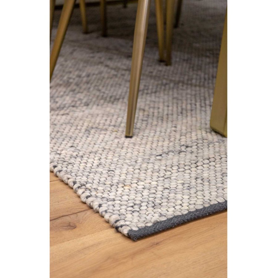 VENTURE DESIGN Ganga-Teppich – Silberwolle und Baumwolle (250 x 350)