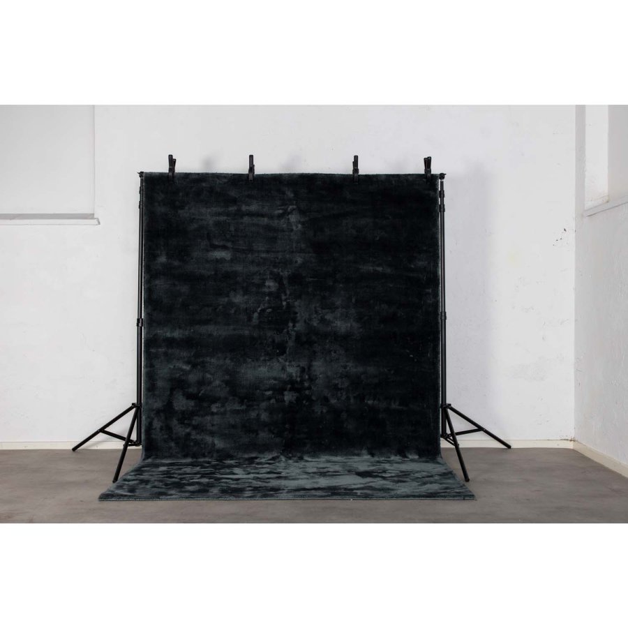 VENTURE DESIGN Indra-teppe - grafittgr viskose og bomull (170x240)