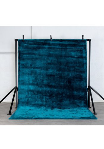 VENTURE DESIGN Indra-teppe - turkis viskose og bomull (170x240)