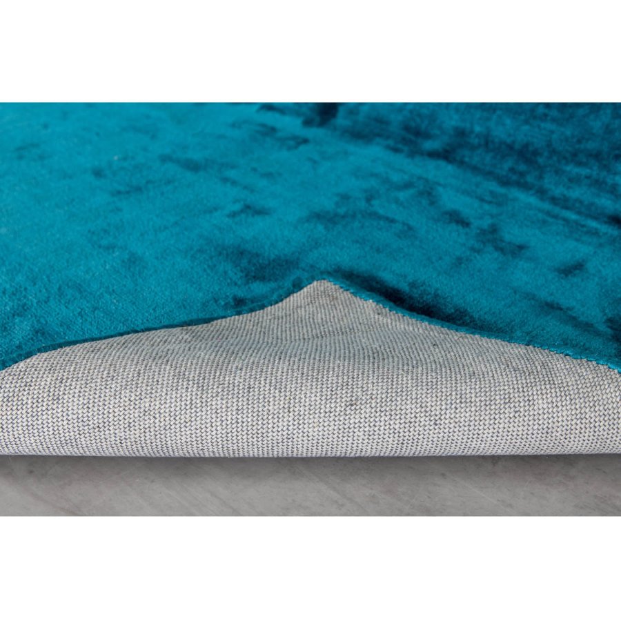 VENTURE DESIGN Indra-teppe - turkis viskose og bomull (170x240)