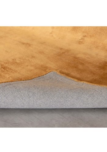 VENTURE DESIGN Indra-teppe - sennepsgul viskose og bomull (200x300)