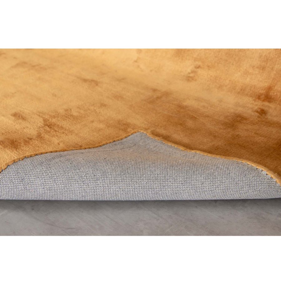 VENTURE DESIGN Indra-teppe - sennepsgul viskose og bomull (200x300)