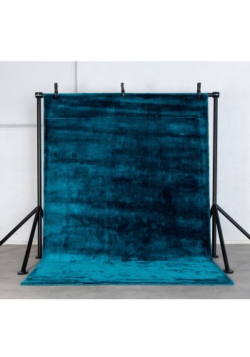 VENTURE DESIGN Indra-teppe - turkis viskose og bomull (200x300)