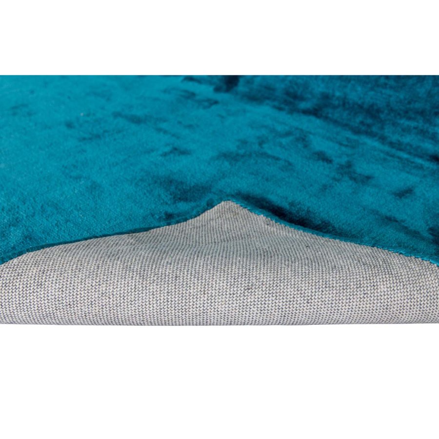 VENTURE DESIGN Indra-teppe - turkis viskose og bomull (250x350)