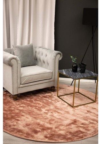 VENTURE DESIGN Indra-teppe - rosa viskose og bomull (200)